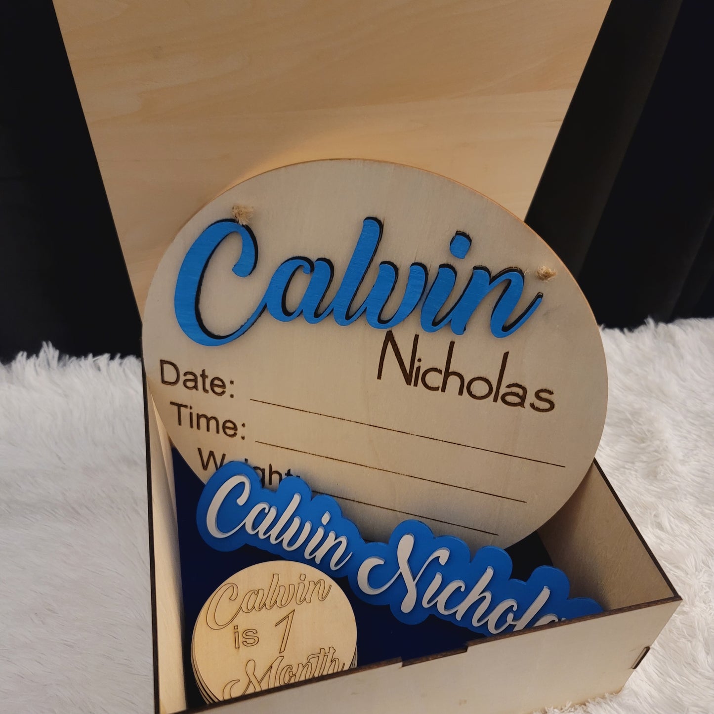 Custom newborn gift box set 4pc