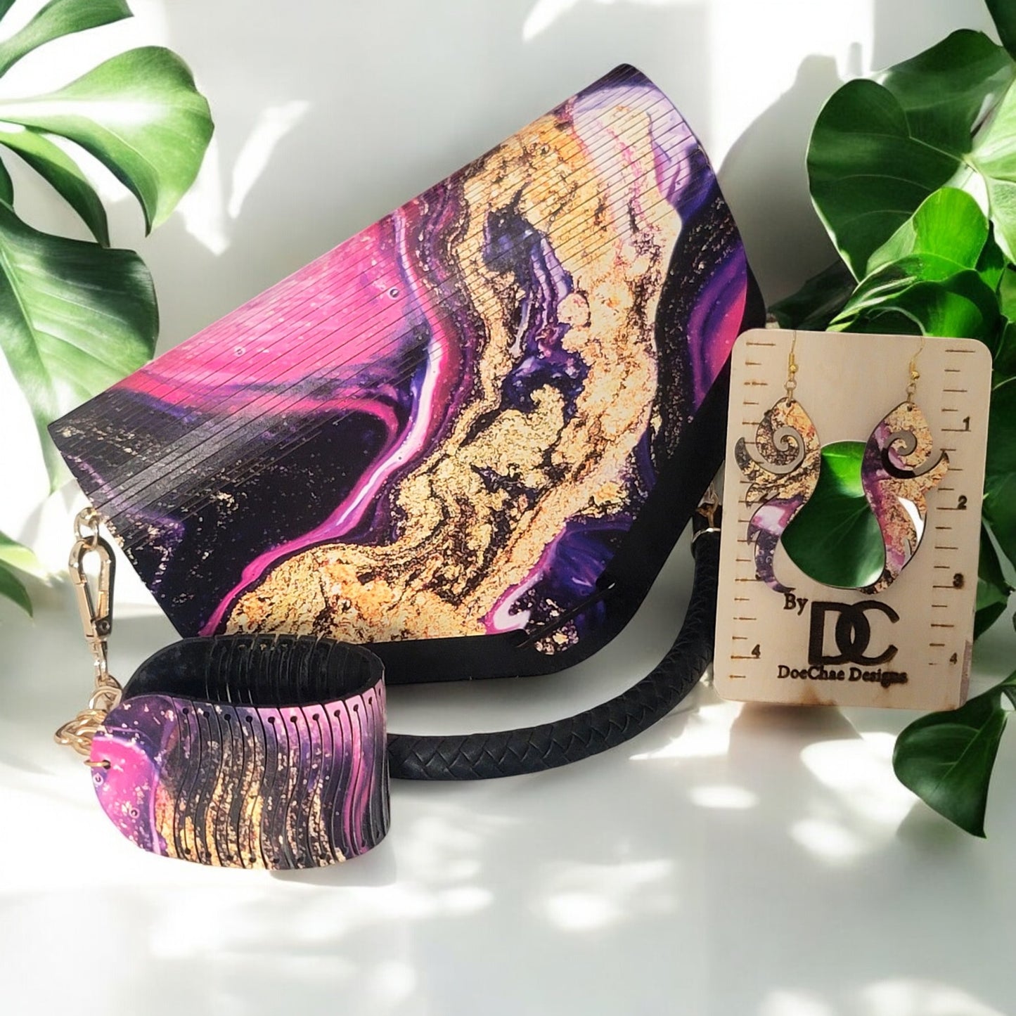 Marble Me in Pink&Purple 3-piece set